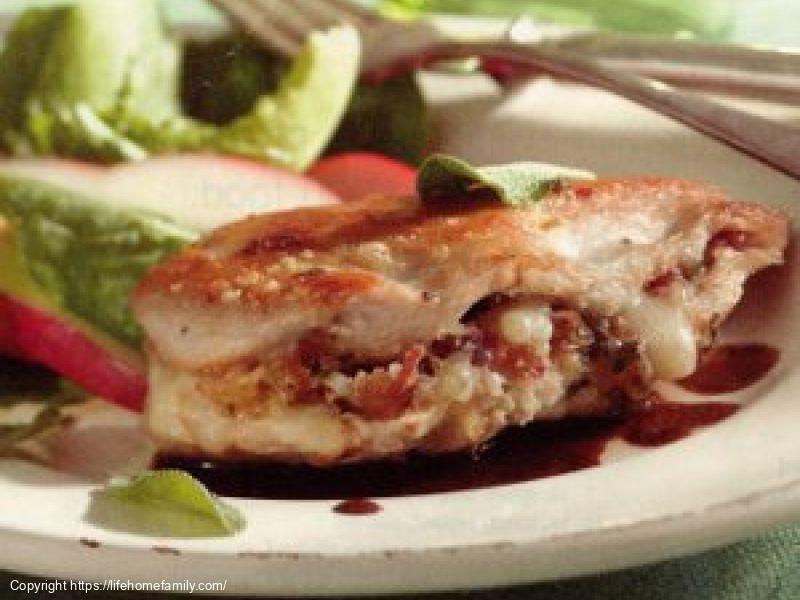 Provolone-Pancetta stuffed Chicken with Balsamic S
