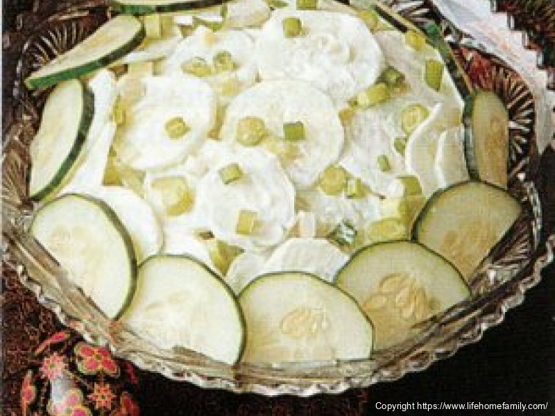 Sour Cream Cucumber Salad